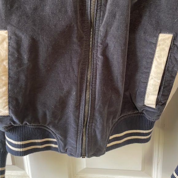XS American Eagle “Honestly” Velvet Varsity Jacket - Picture 6 of 7